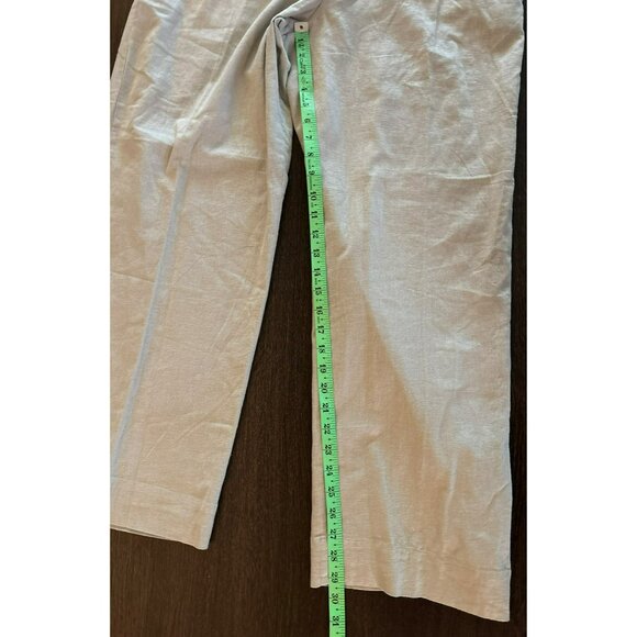 NWT Abercrombie & Fitch Wide-Leg Linen Blend Cotton Lined Pants Size L - Picture 9 of 10